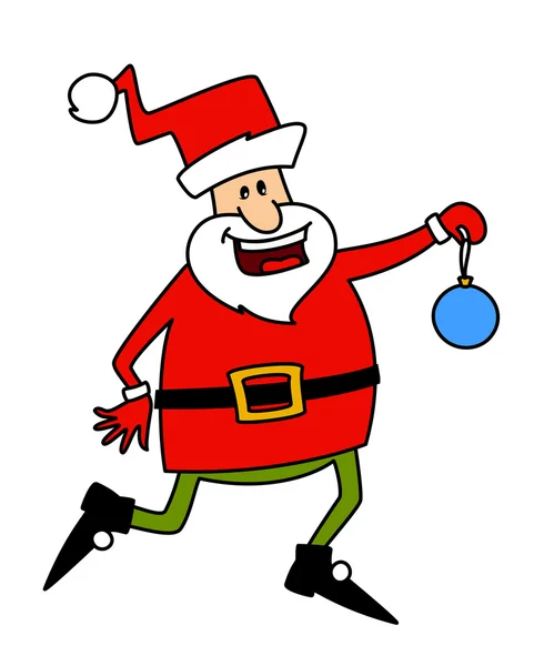 Feliz Santa Claus sobre blanco — Vector de stock