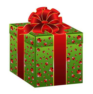 christmastides beyaz bir arka planda büyük bir yay ile güzel hediye