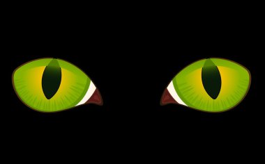 Vector image of cat eyes clipart