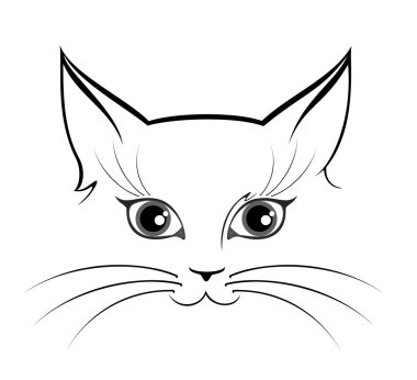 Vector image of cat eyes clipart