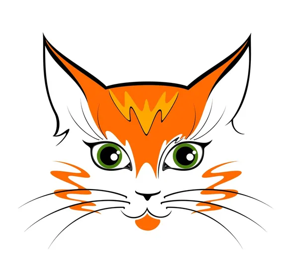 Imagen vectorial de ojos de gato — Vector de stock