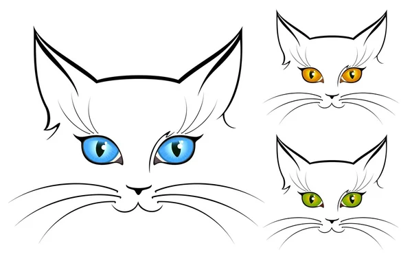 Gambar mata kucing - Stok Vektor