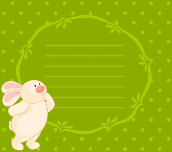 Tecknad liten leksak kanin — Stock vektor