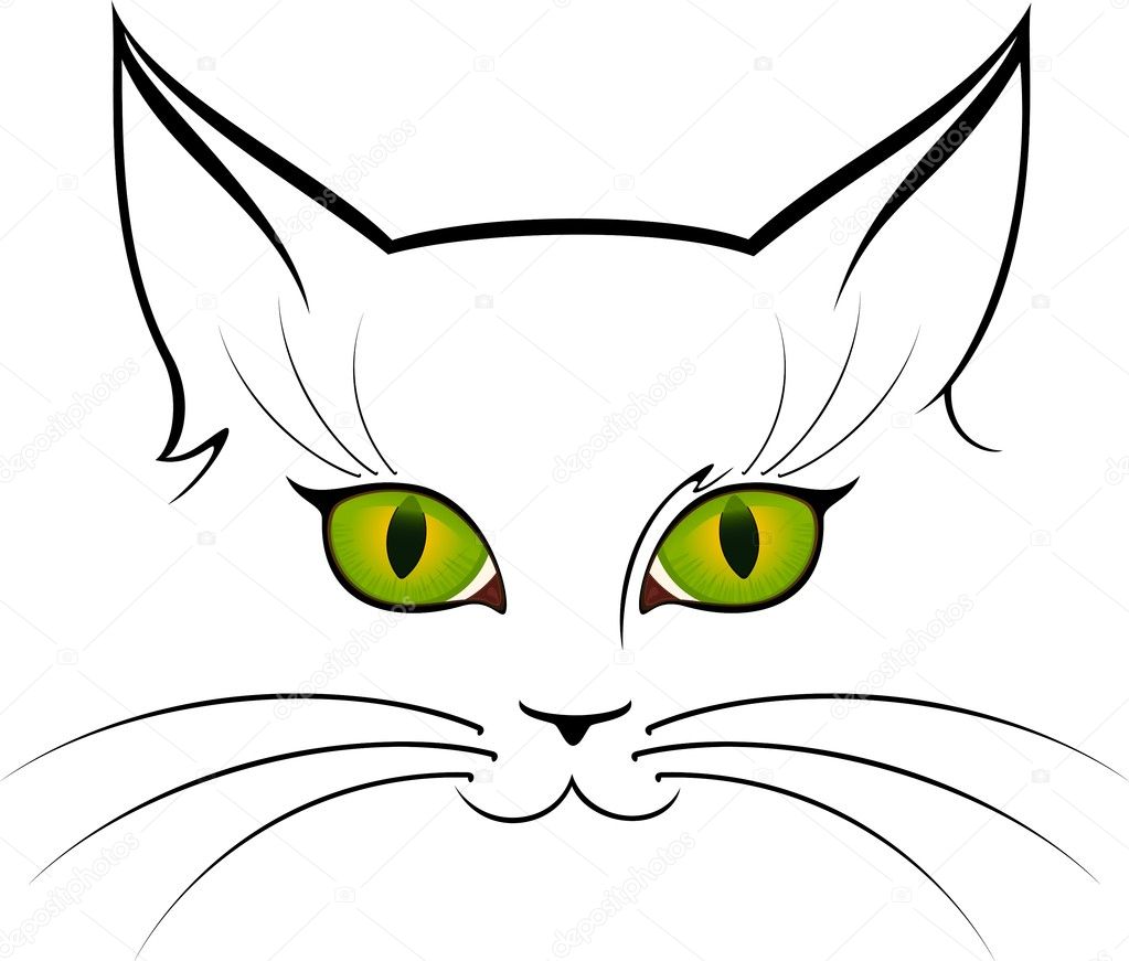 猫眼睛可爱简单画法图片
