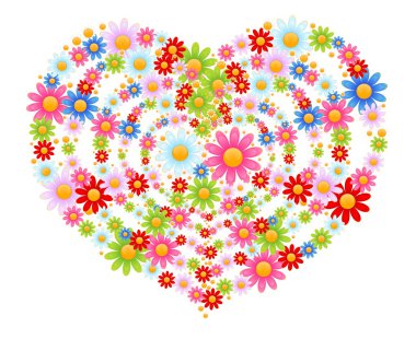 Background with beautiful camomil for the day of sainted Valentine clipart