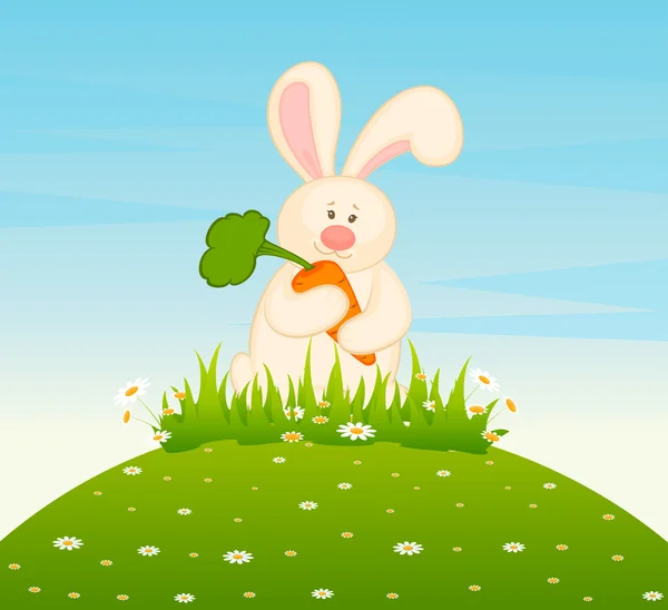 Vecteur dessin animé petit lapin jouet — Image vectorielle