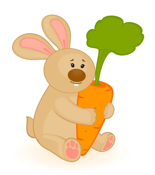 Vector cartoon little toy bunny — Stock Vector