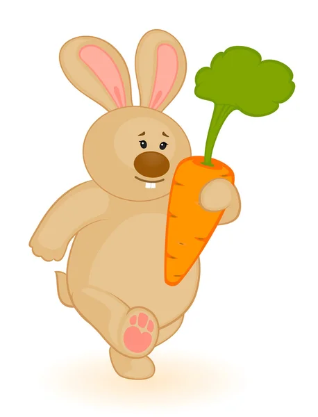 Vector cartoon little toy bunny — Stock Vector