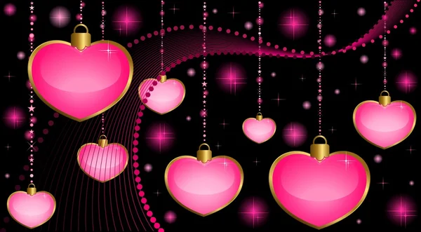 Krásné srdce pro den svatého Valentýna posvěcený — Stockový vektor