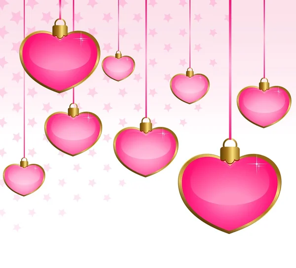 Beaux cœurs pour la Saint Valentin — Image vectorielle