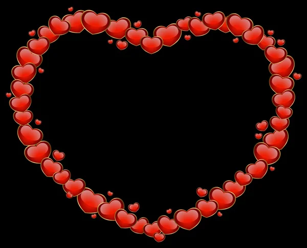 Âmbito de belos corações para o dia de santo Valentim —  Vetores de Stock