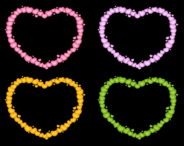 Verzameling van mooie hart voor de dag van betijen Valentijn — Stockvector