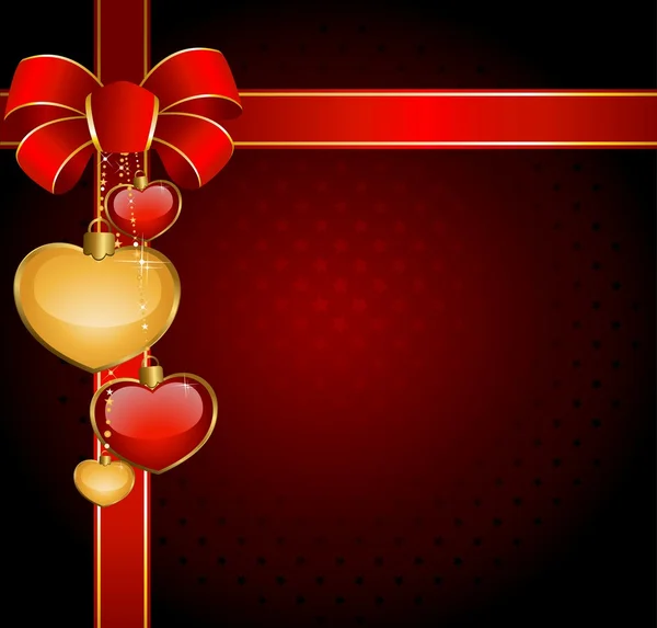 Фон с красивыми сердцами на день святого Валентина — стоковый вектор