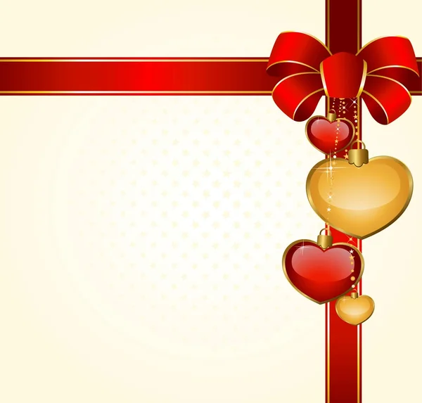 Fond avec de beaux cœurs pour la Saint Valentin — Image vectorielle
