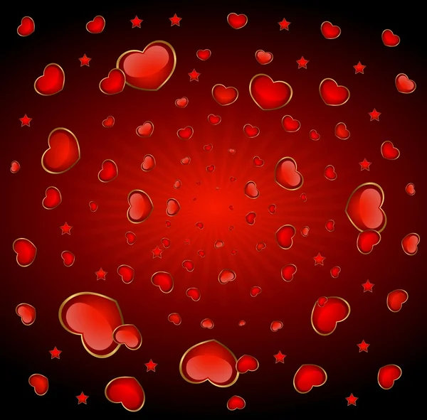 Fond avec de beaux cœurs pour la Saint Valentin — Image vectorielle