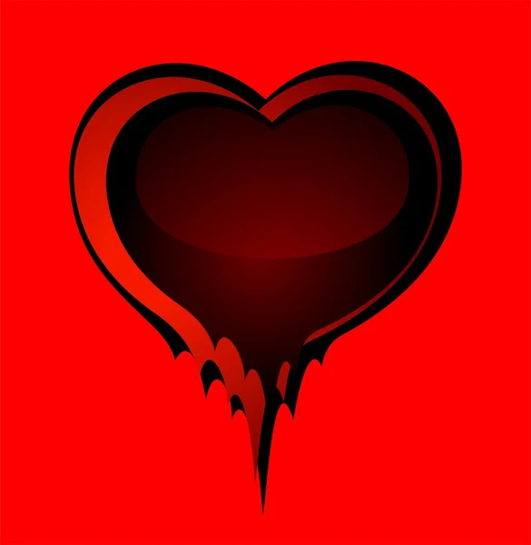 Beau coeur lumineux pour un design le jour de la Saint-Valentin — Image vectorielle