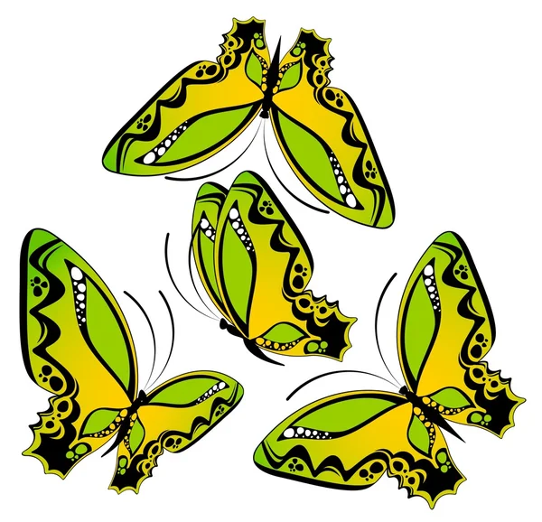 Mooie vlinders voor een ontwerp — Stockvector