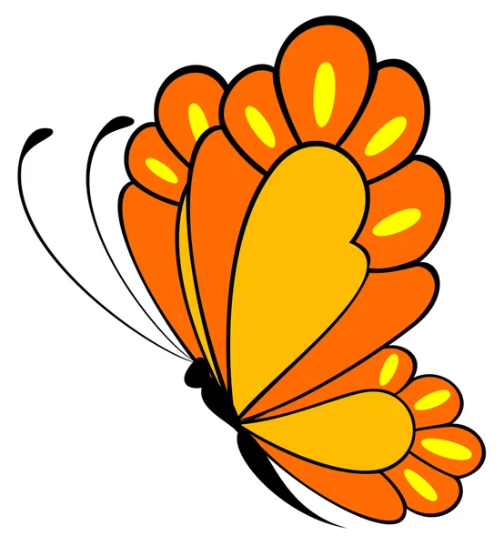 Güzel kelebek vektör — Stok Vektör