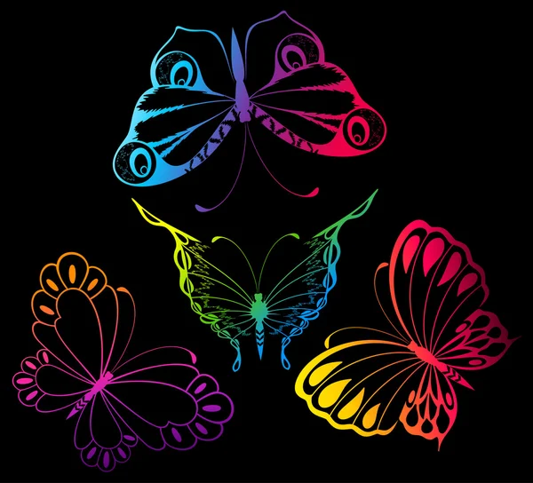 矢量设计只美丽的蝴蝶 — 图库矢量图片