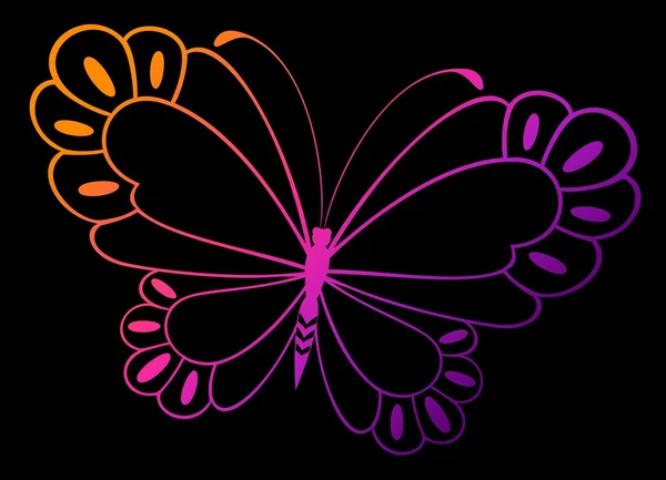 Vector hermosa mariposa — Vector de stock