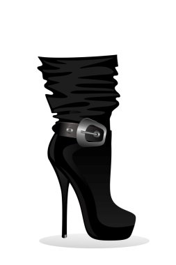 Beautiful female sexy shoes against for design clipart