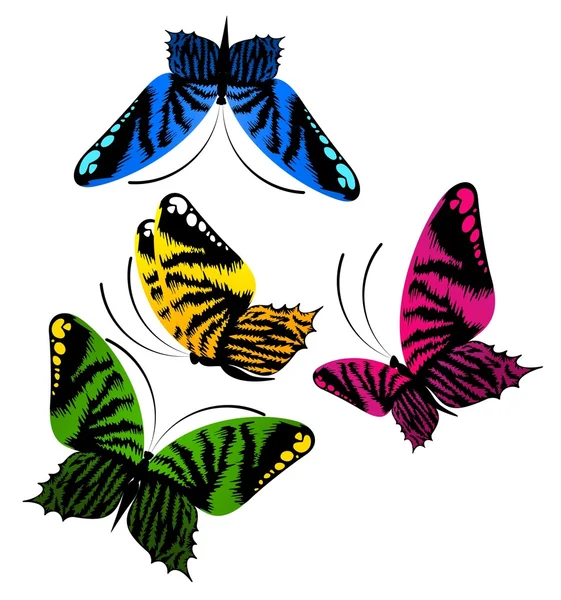 美丽的蝴蝶的设计 — 图库矢量图片