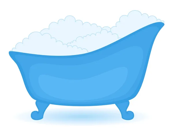 Baño azul en aislado sobre fondo blanco — Vector de stock