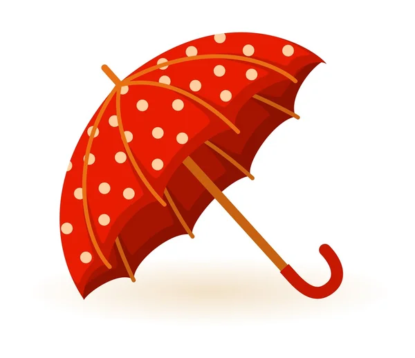 Red ofumbrella for a design — Stock Vector