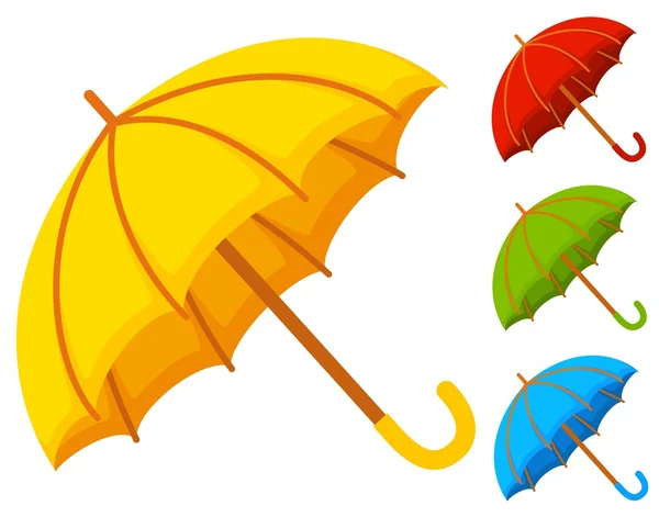 Векторный набор зонтов для дизайна — стоковый вектор