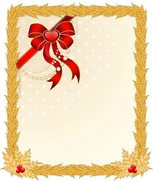 Beautiful Christmas frame on a white background — Stock Vector