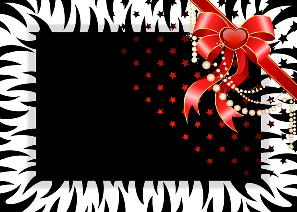 Zdobią piękne ramki w stylu tygrysa łuk na Boże Narodzenie posłańcy — Wektor stockowy