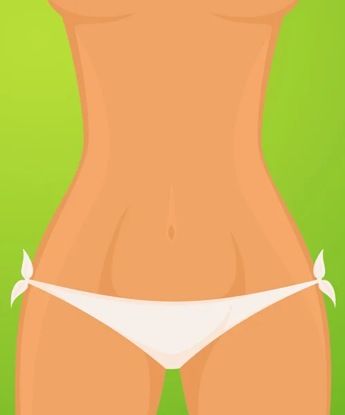 Sexy muslos femeninos están en bikini — Archivo Imágenes Vectoriales