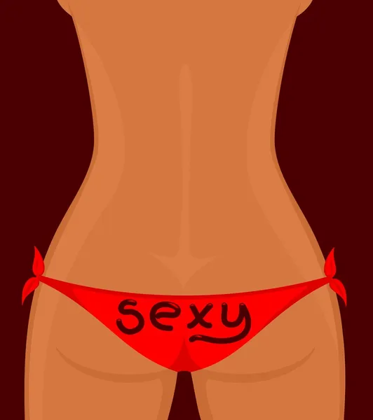 Sexy womanish dijen zijn in bikini — Stockvector