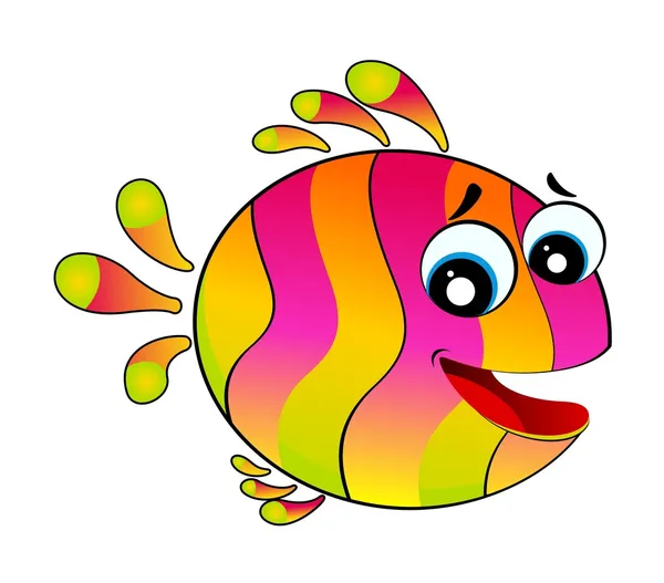 Little colorful tropical fish — Stock Vector