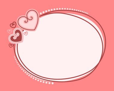 Vector valentines day frame with hearts for design clipart