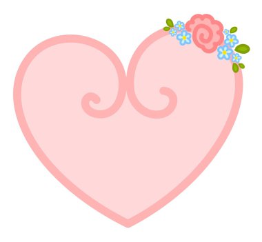 Valentines day frame with hearts for design clipart