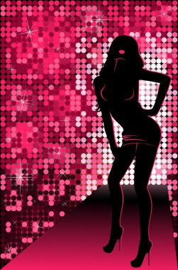 Silhouette of girl clipart