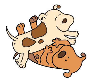 Set of cartoon dogs clipart