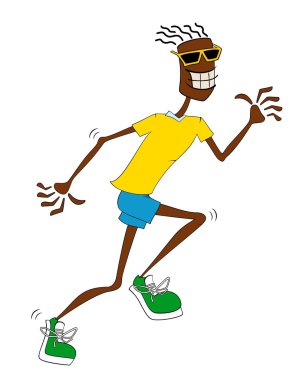 An attractive athletic man clipart