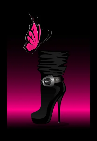 Belles chaussures sexy féminines — Image vectorielle