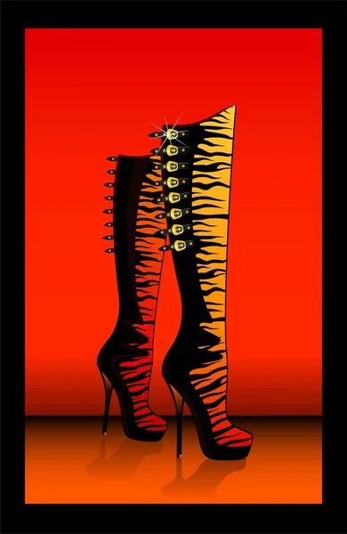 Gyönyörű női szexi cipők ellen design — Stock Vector