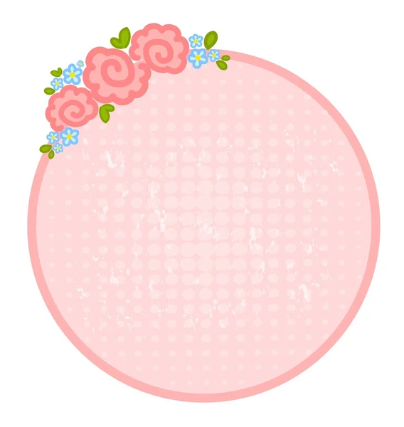 Cadre de jour de valentines vectorielles avec des fleurs pour la conception — Image vectorielle