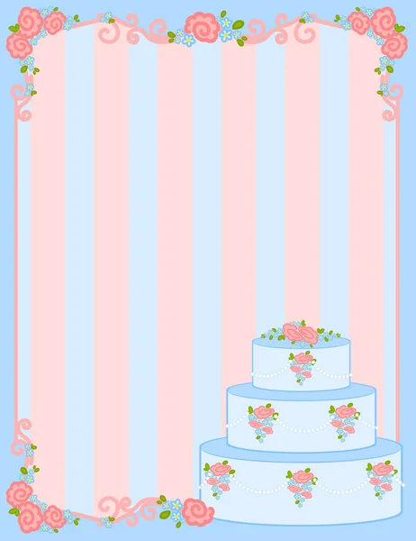 Valentinstag-Rahmen mit süßem Cupcake für Design — Stockvektor