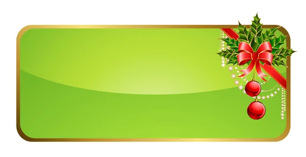Sfondo di Natale vettoriale con cuori e fiocco rosso — Vettoriale Stock