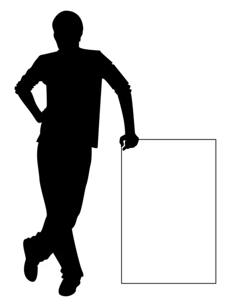 Silhouette of man — Stock Vector