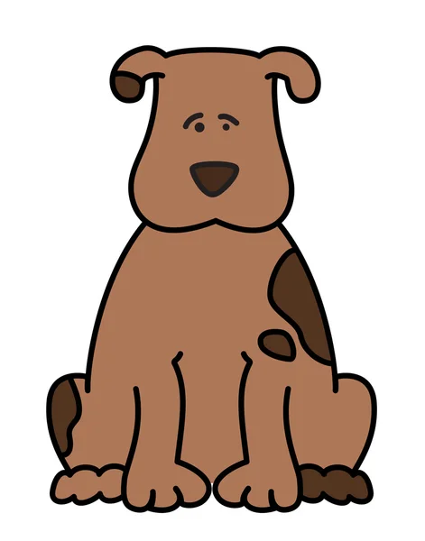 Vector illustration of cartoon dog — Stock Vector