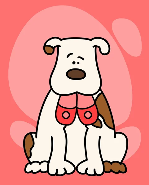 Ilustração vetorial de cão dos desenhos animados com chinelos —  Vetores de Stock