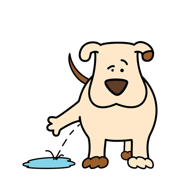 Vector illustratie van cartoon hond — Stockvector