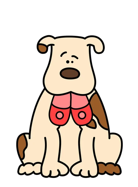 Ilustração vetorial de cão dos desenhos animados — Vetor de Stock
