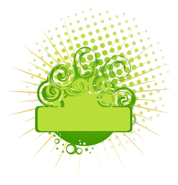 Prachtige groene abstracte achtergrond voor tekst — Stockvector